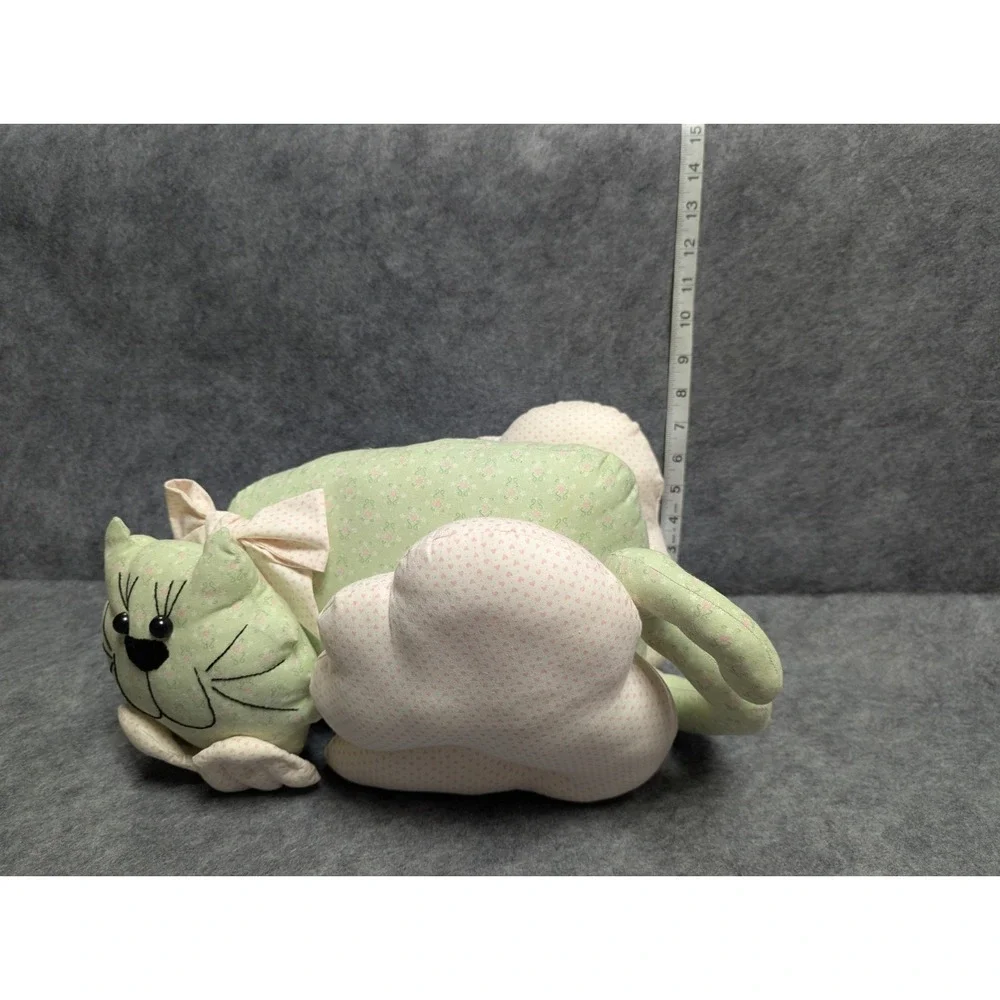Vtg Handmade Granny's Country Cat Soft Stuffy Door Stop